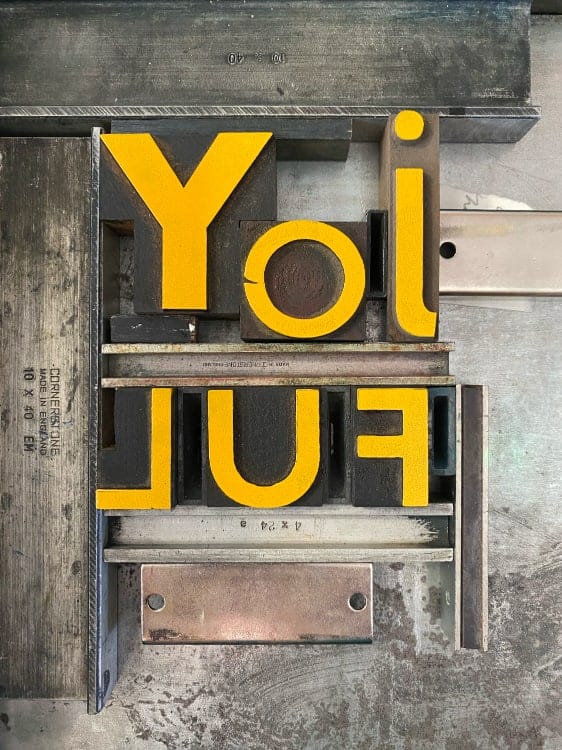 Mounted Small Poster "Joyful" Various Colours homeware shops bristol gift shops bristol PRIOR SHOP