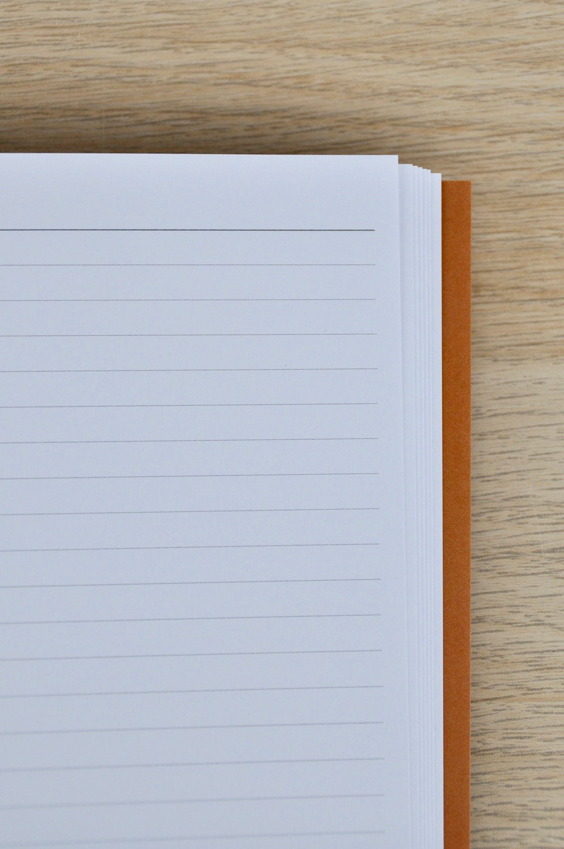 RULED Notebook/Sketchbook with Rust Orange Cover homeware shops bristol gift shops bristol PRIOR SHOP