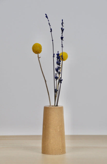 Vase Soft Yellow Dust & Plant Resin Small Vase - 'Ribbed' - (various colours) homeware shops bristol gift shops bristol PRIOR SHOP