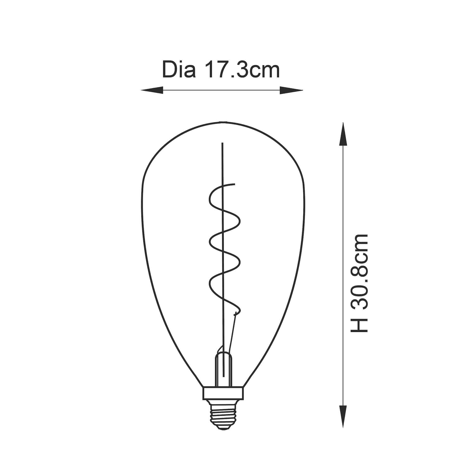 Black Tinted Glass LED Filament Bulb homeware shops bristol gift shops bristol PRIORMADE