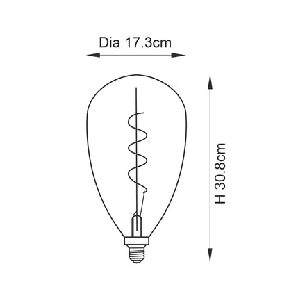Black Tinted Glass LED Filament Bulb homeware shops bristol gift shops bristol PRIORMADE