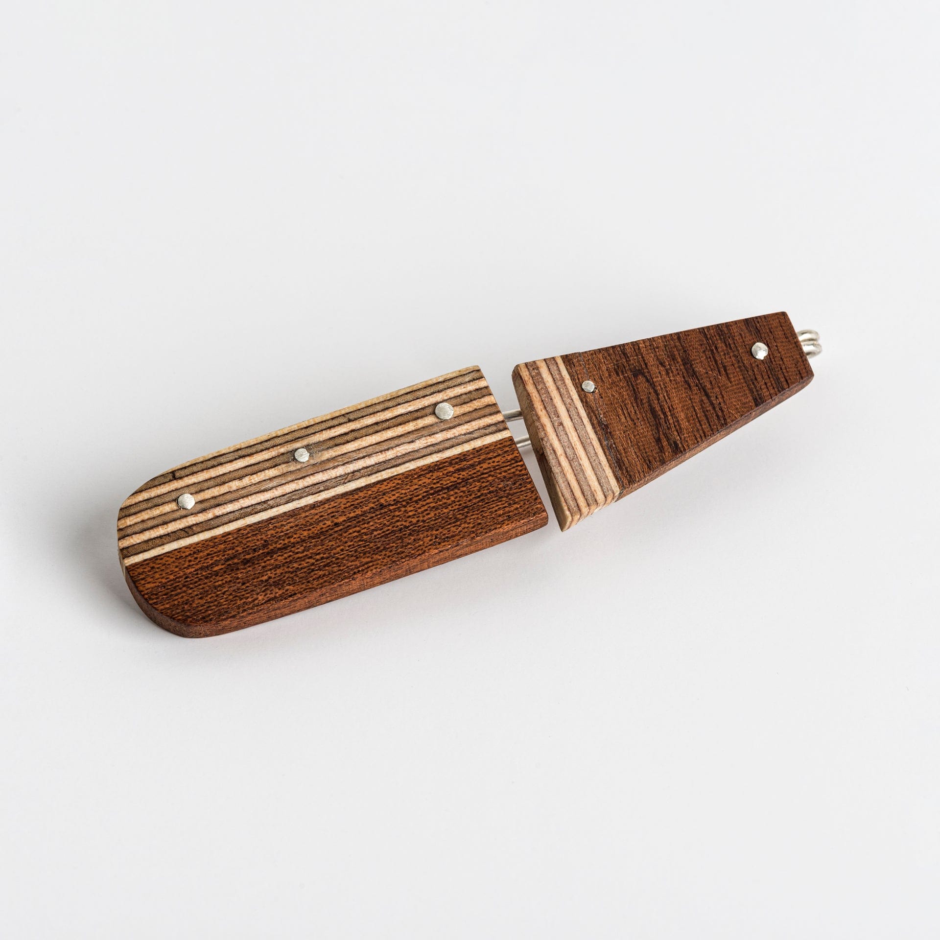 Brooch Bauhaus Wood and Eco Silver Brooch Pin - #5 homeware shops bristol gift shops bristol PRIORMADE