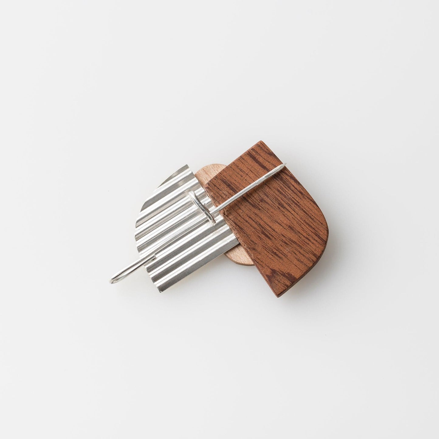 Brooch Bauhaus Wood and Eco Silver Brooch Pin - #8 homeware shops bristol gift shops bristol PRIORMADE