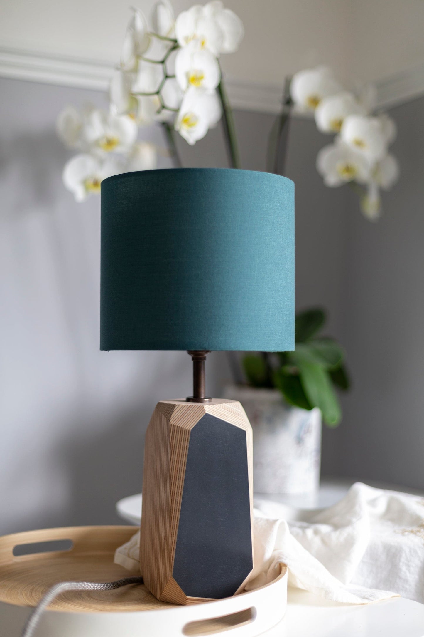 Geo Lamp Geo 200 Lamp in Peacock Blue homeware shops bristol gift shops bristol Priormade