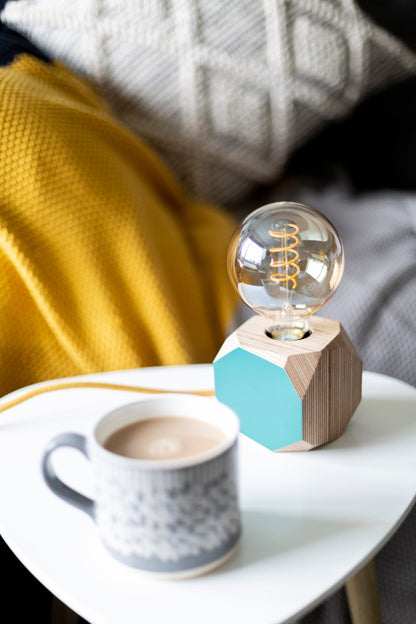 Geo Lamp Geo Filament Lamp in Dusty Pink homeware shops bristol gift shops bristol Priormade