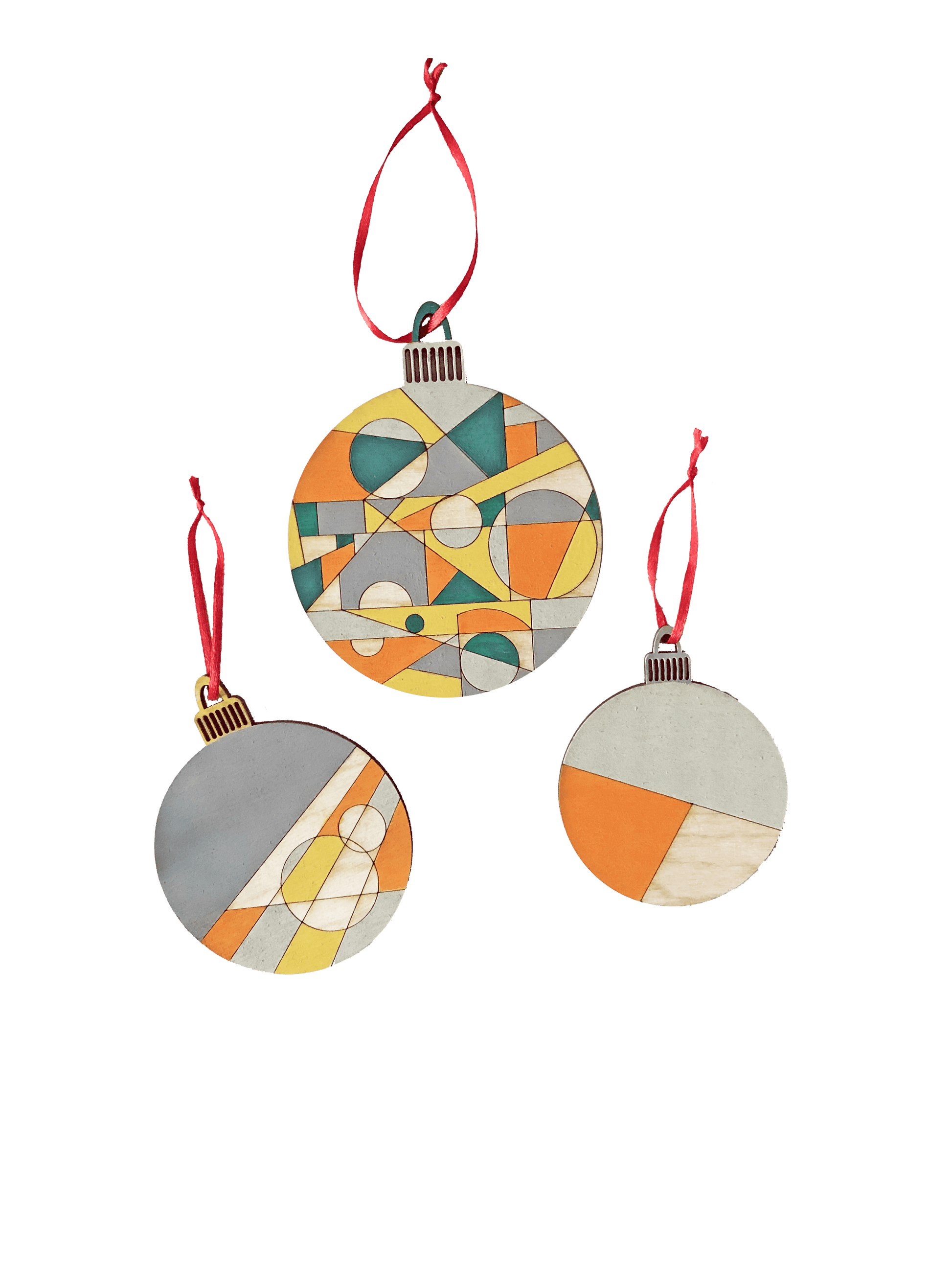 Kit Christmas Baubles Kit - pack of 6 wooden baubles homeware shops bristol gift shops bristol Priormade