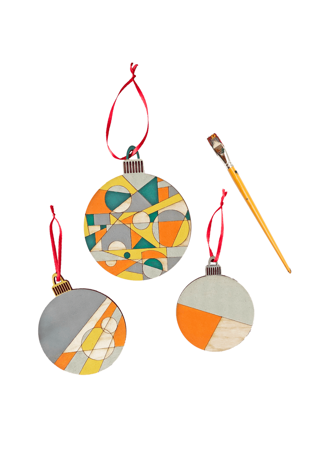 Kit Christmas Baubles Kit - pack of 6 wooden baubles homeware shops bristol gift shops bristol Priormade