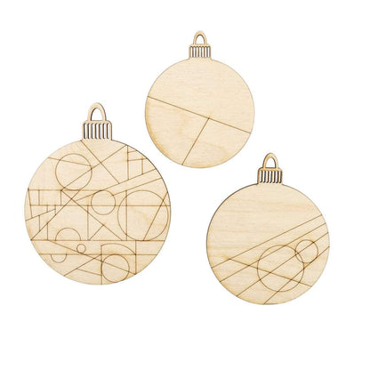 Kit Christmas Baubles Kit - pack of 6 wooden baubles homeware shops bristol gift shops bristol Priormade