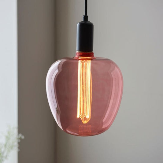 Light Bulb Large Statement Filament Bulb in Tinted Pink (LED) homeware shops bristol gift shops bristol PRIORMADE