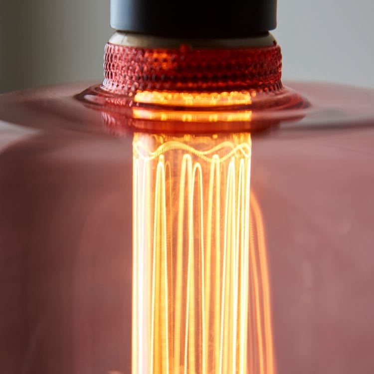 Light Bulb Large Statement Filament Bulb in Tinted Pink (LED) homeware shops bristol gift shops bristol PRIORMADE