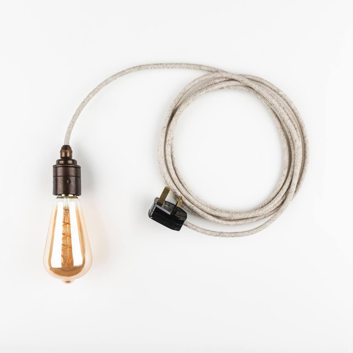 Simple Pendant Lamp Simple Pendant Lamp - Natural Linen homeware shops bristol gift shops bristol PRIORMADE
