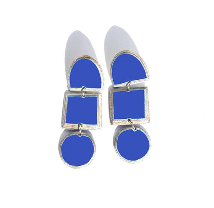 Earrings Blue Recycled Paper Lindiwe Earrings (Various Colours) homeware shops bristol gift shops bristol Quazi Design