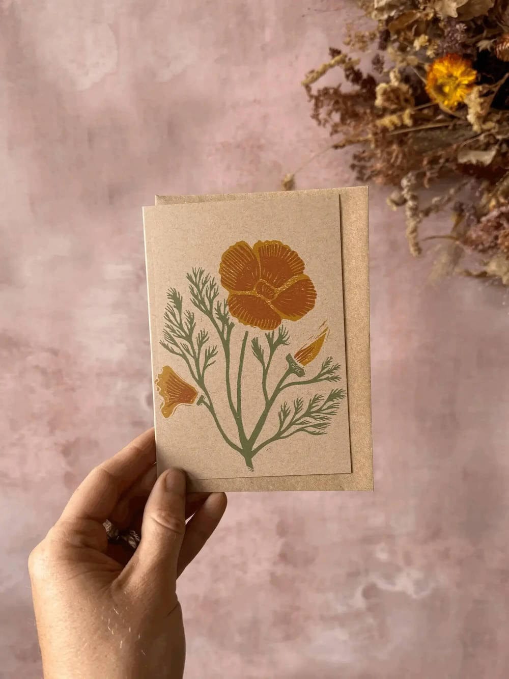 Flower Greetings Card Californian Poppy Flower Greetings Card (Various Designs) homeware shops bristol gift shops bristol Rosanna Morris