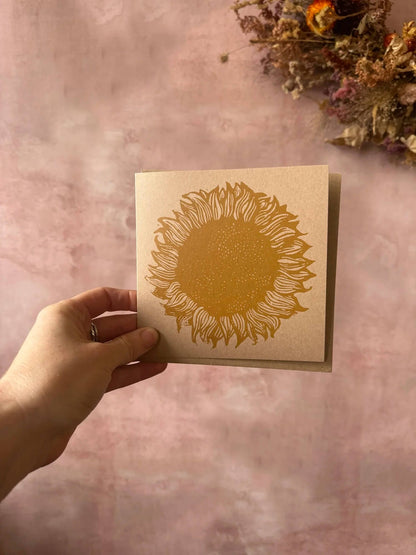 Flower Greetings Card Sunflower (Square) Flower Greetings Card (Various Designs) homeware shops bristol gift shops bristol Rosanna Morris