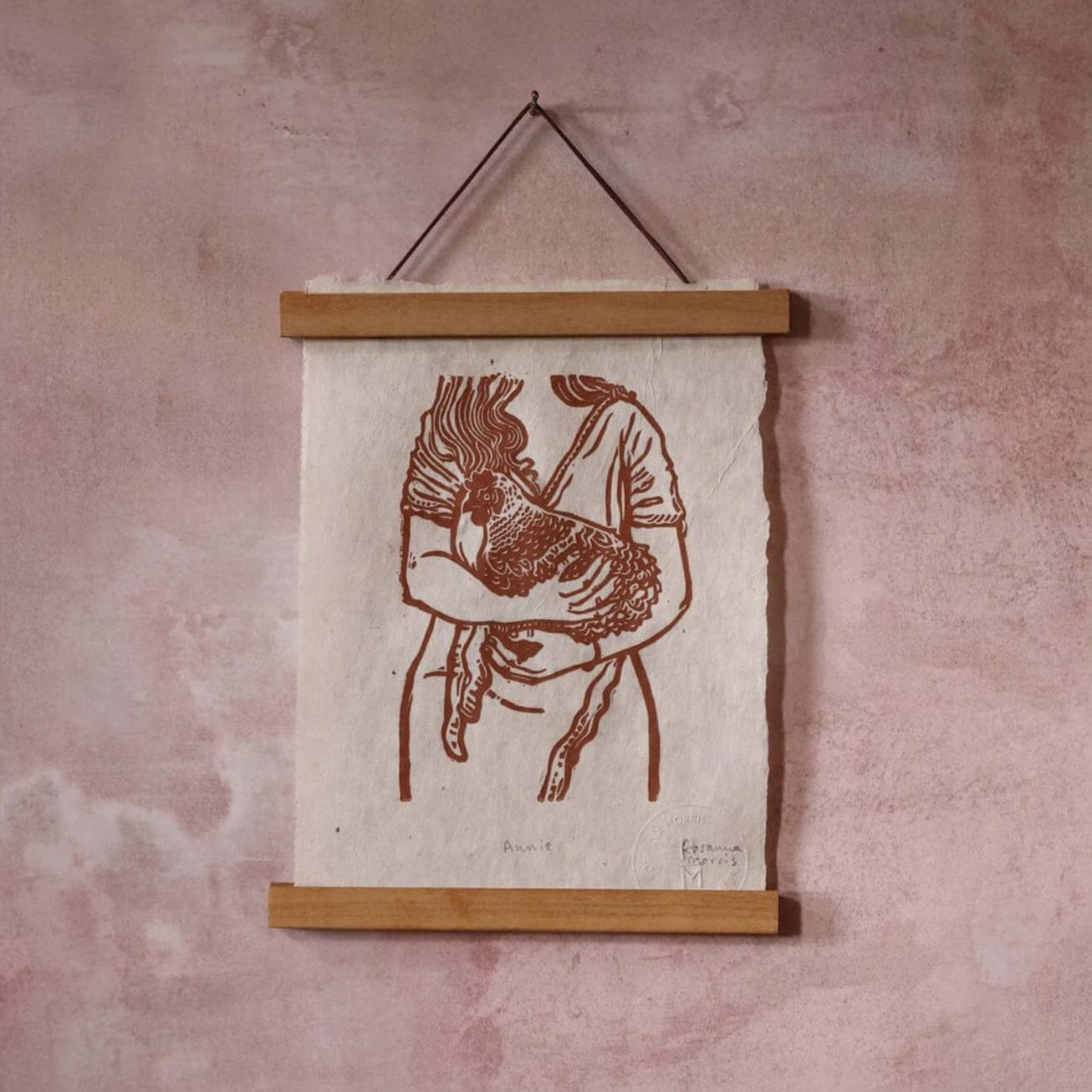 Prints Annie - Mini Wood Cut Print homeware shops bristol gift shops bristol Rosanna Morris