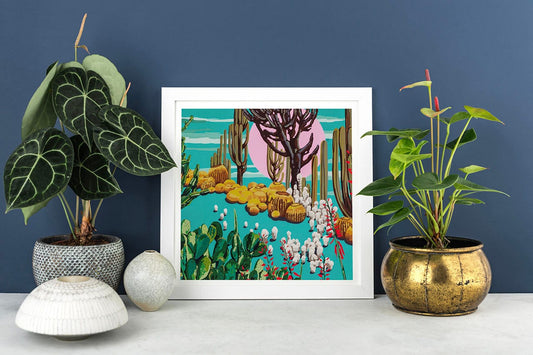 Print Cactus Garden Series No. 1 Print homeware shops bristol gift shops bristol Rosie Reiter