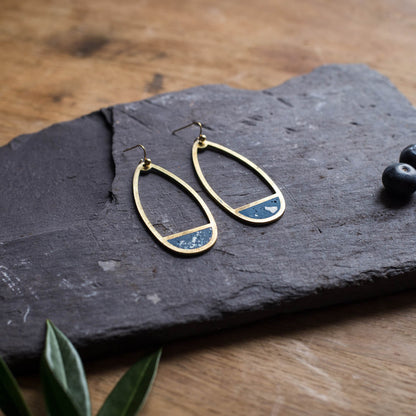 Jewellery Navy Perfect Drop Earrings homeware shops bristol gift shops bristol Scatter Jewellery
