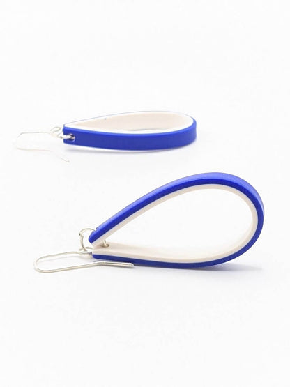 Earrings Double Colour Band Teardrop Loop Earrings (Various Colours) homeware shops bristol gift shops bristol Shaped Contemporary