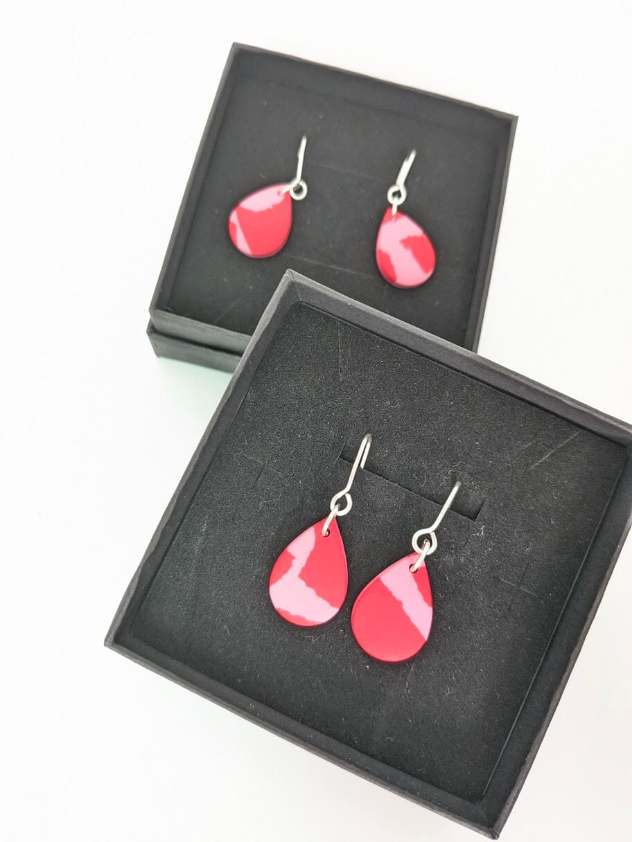 Jewellery Abstract Pattern Small Teardrop Dangle Earring homeware shops bristol gift shops bristol Shaped Contemporary