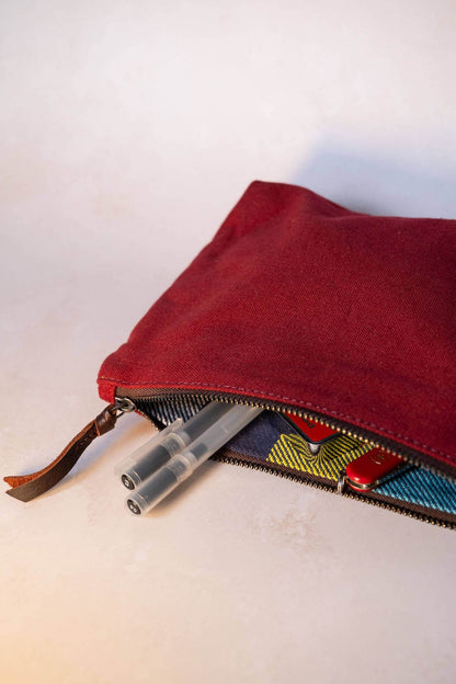 Canvas Bag Maroon Canvas Pouch homeware shops bristol gift shops bristol SKUNK Superstore