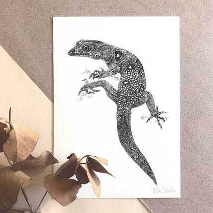 Prints Giclée Print 'Union Island Gecko' A5 homeware shops bristol gift shops bristol Sky Siouki