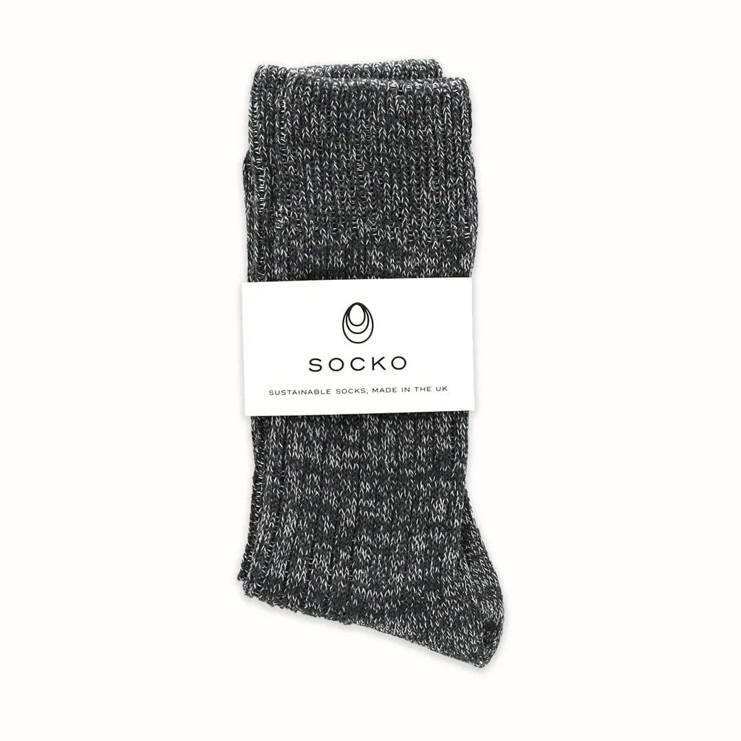 Socks Small Recycled Yarn Socks - Graphite Grey Fleck S/M/L homeware shops bristol gift shops bristol Socko
