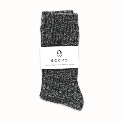 Socks Small Recycled Yarn Socks - Graphite Grey Fleck S/M/L homeware shops bristol gift shops bristol Socko