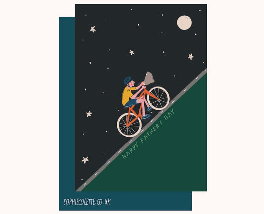 Astrology Themed Greetings Card Fathers Day Cycling Greetings Card homeware shops bristol gift shops bristol Sophie Colette