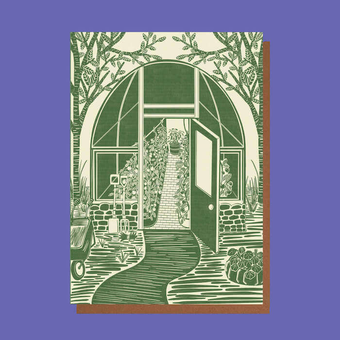 Greeting & Note Cards Green House Botanical Greetings Card (Various Designs) by Sophie Collete homeware shops bristol gift shops bristol Sophie Colette