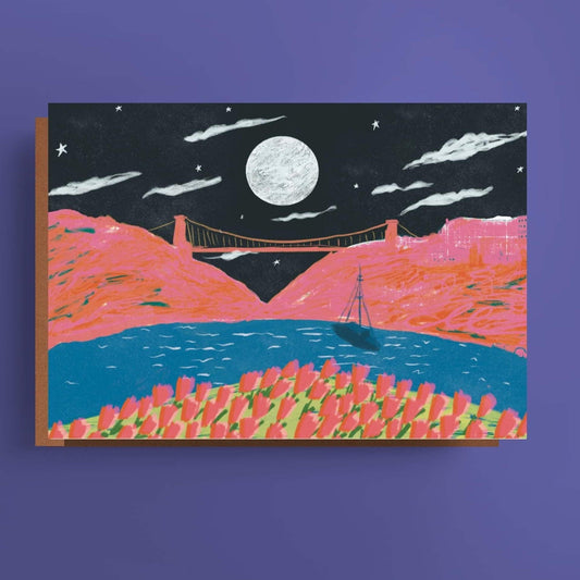 Prints Bristol Bridge Night Print homeware shops bristol gift shops bristol Sophie Colette