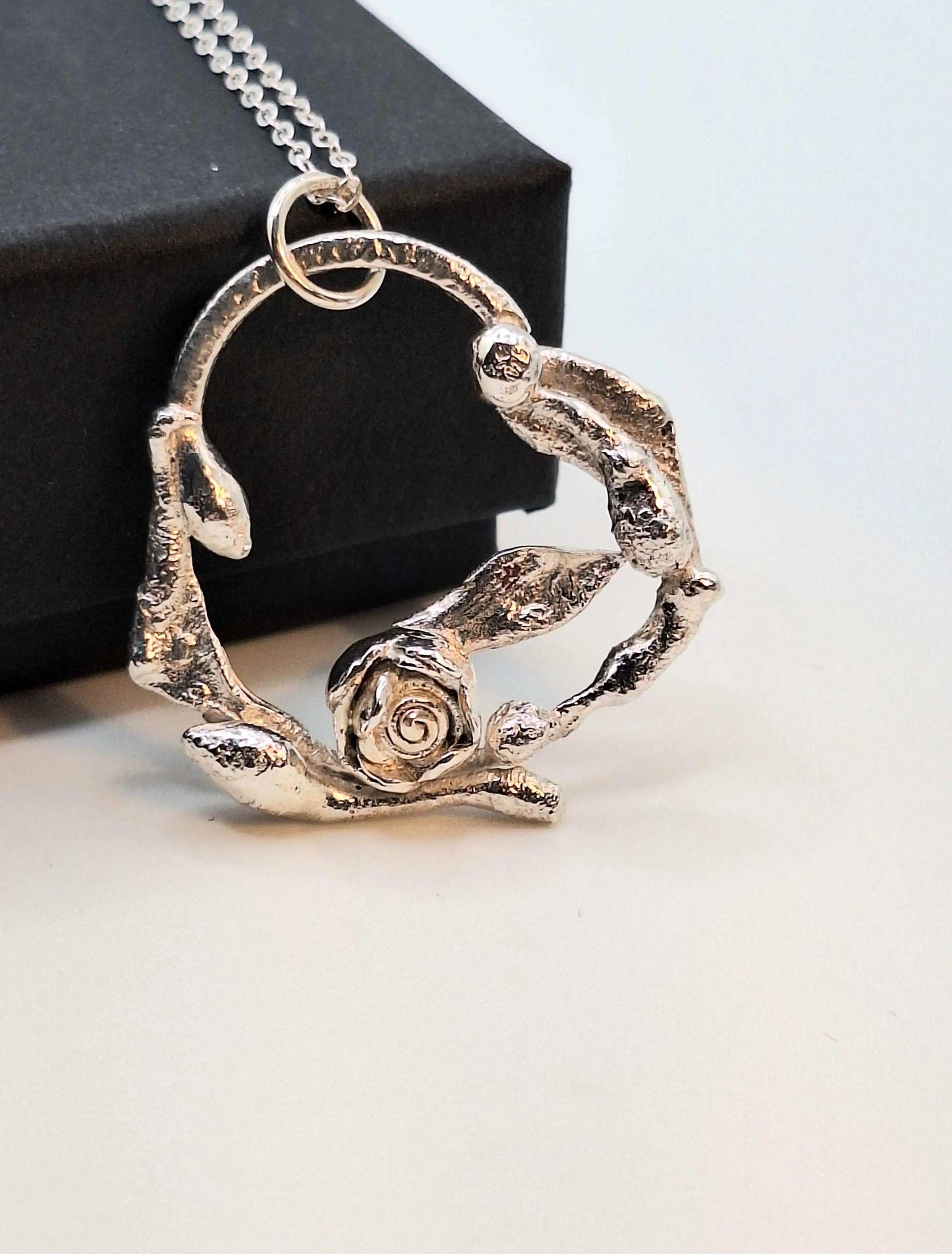 Silver Necklace Rose ‘Silver Lava Shapes’ - Silver Pendant Necklace (various designs) homeware shops bristol gift shops bristol Sputnik Jewellery