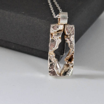 Silver Necklace ‘Silver Lava Shapes’ - Silver Pendant Necklace (various designs) homeware shops bristol gift shops bristol Sputnik Jewellery