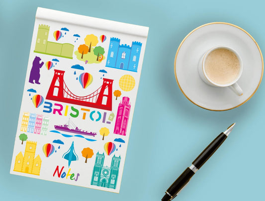 Bristol Notebook Bristol Landmarks  - A6 Notepad homeware shops bristol gift shops bristol Sunny Luna