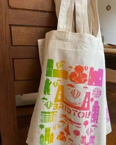 Tote Bag Landmarks Patterned Tote Bag homeware shops bristol gift shops bristol Sunny Luna