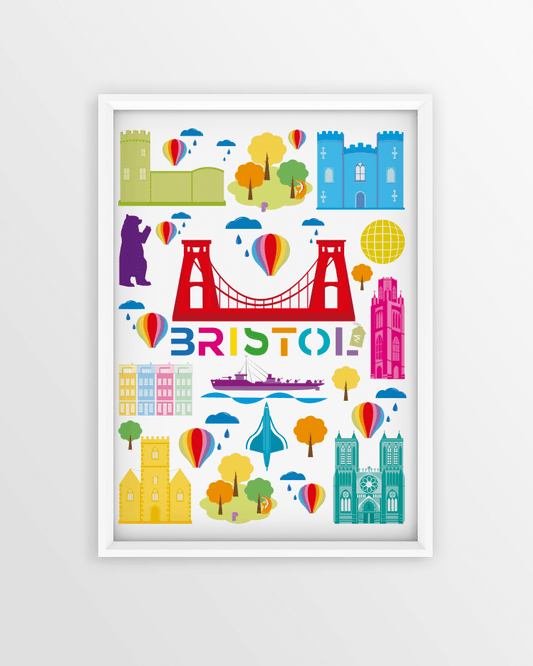 Prints Landmarks Print A4 & A3 homeware shops bristol gift shops bristol Sunny Luna