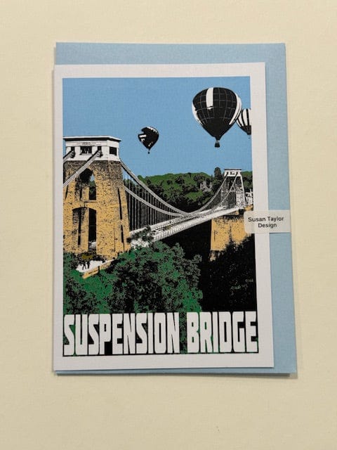 Greeting & Note Cards Landmarks Suspension Bridge card Susan Taylor Greetings Cards - Various homeware shops bristol gift shops bristol Susan Taylor Design