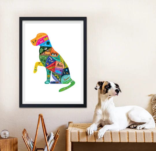 Poster A3 Bristol Dog Walks | Poster homeware shops bristol gift shops bristol Susan Taylor Design