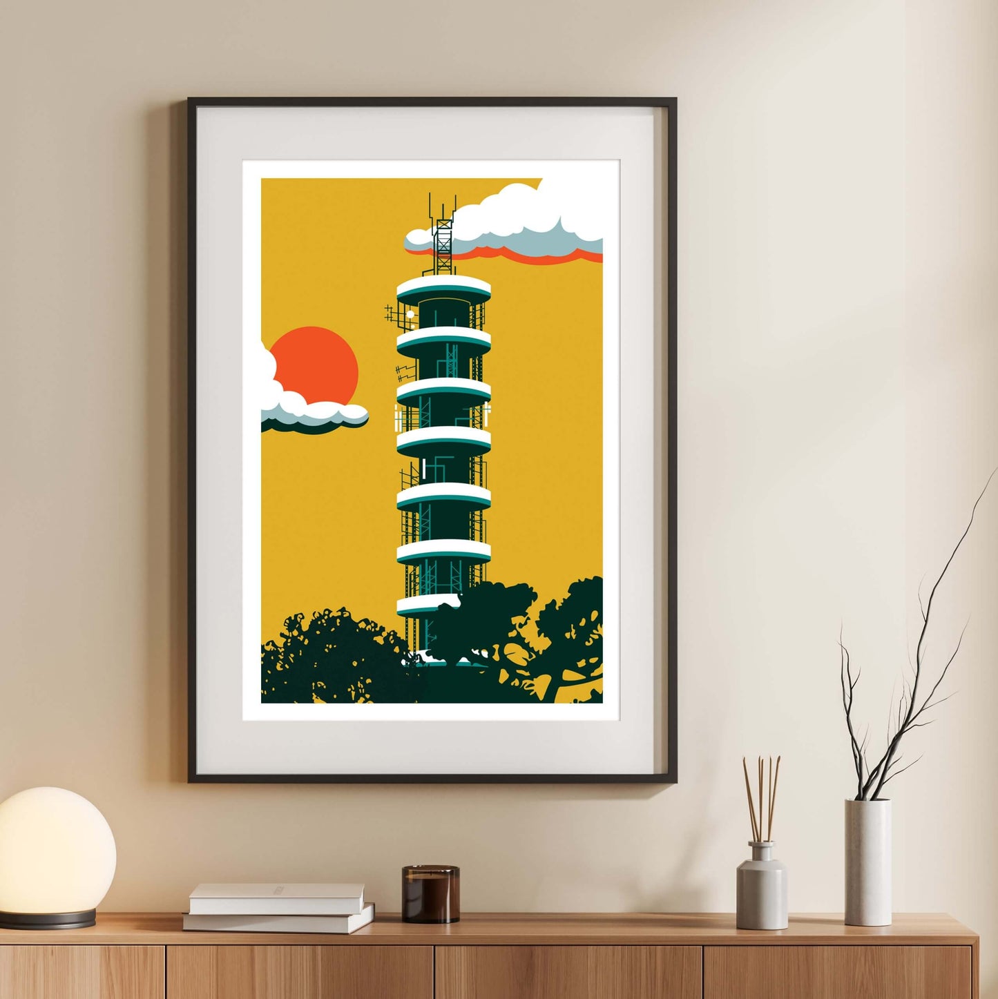 Print Bristol Towers Purdown - A4 Bristol Print - Various Designs and Sizes homeware shops bristol gift shops bristol Susan Taylor Design