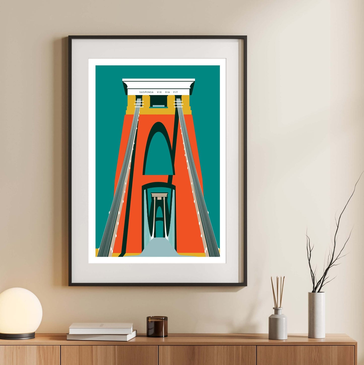 Print Bristol Towers Suspension Bridge - A4 Bristol Print - Various Designs and Sizes homeware shops bristol gift shops bristol Susan Taylor Design