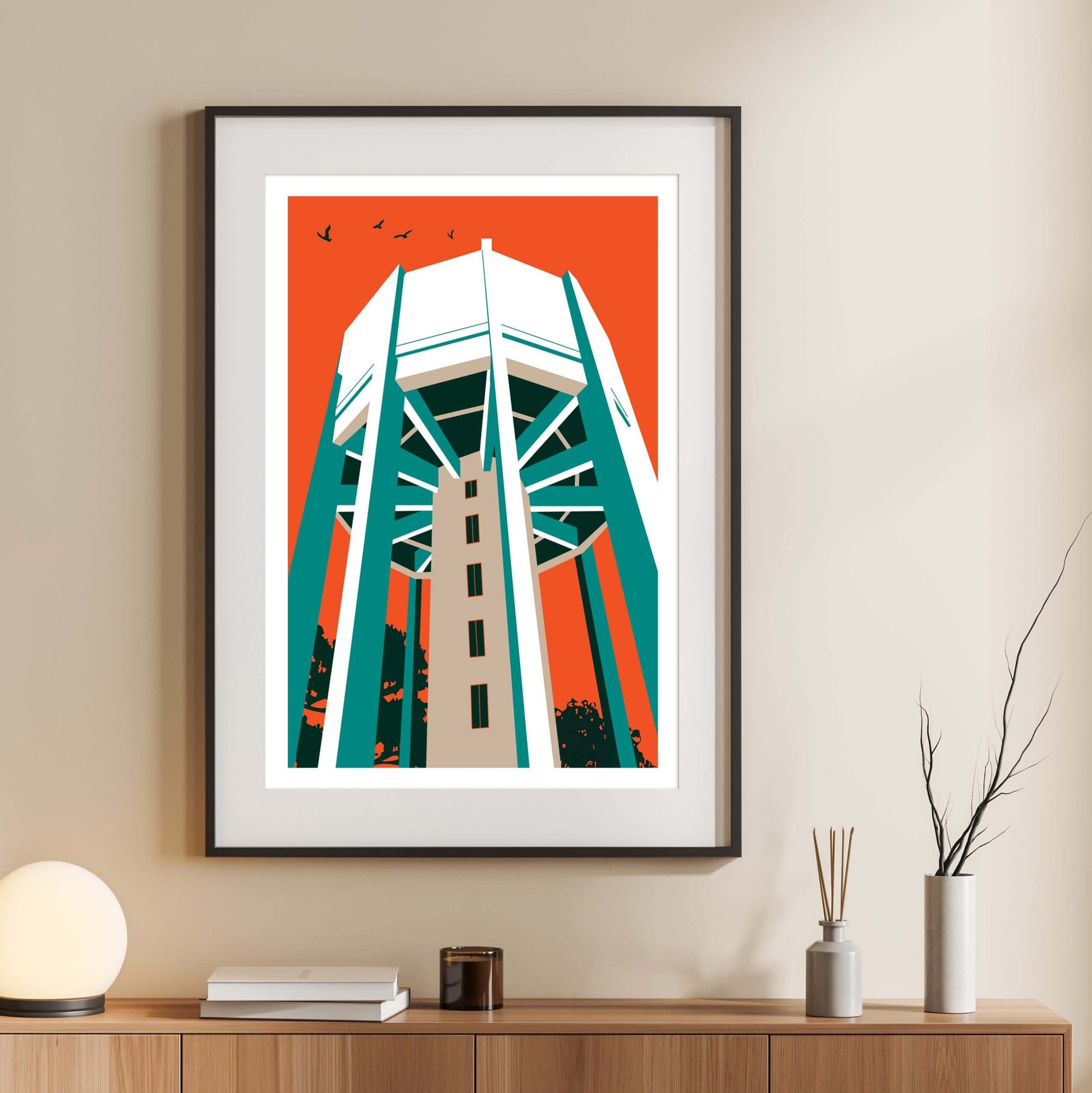 Print Bristol Towers Water tower - A4 Bristol Print - Various Designs and Sizes homeware shops bristol gift shops bristol Susan Taylor Design