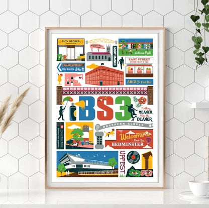 Print BS3 - A4 Bristol Print - Various Designs and Sizes homeware shops bristol gift shops bristol Susan Taylor Design