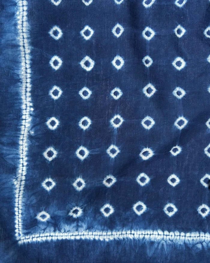 Hand Dyed Bandana Rice Seedling Indigo Bandana homeware shops bristol gift shops bristol Tamay & Me