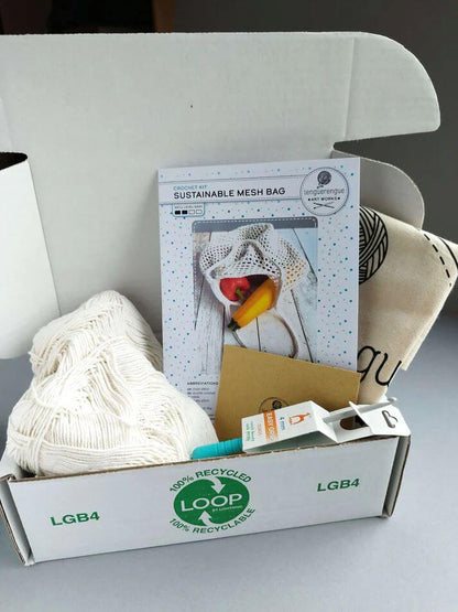 Art & Craft Kits Crochet kit: Sustainable Mesh Bag homeware shops bristol gift shops bristol Tenguerengue