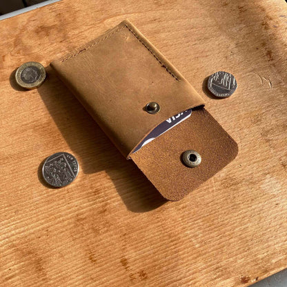 Leather Card/Coin Wallet ‘Outline Wallet’ Leather Wallet (various colours available) homeware shops bristol gift shops bristol The Hide Ranger