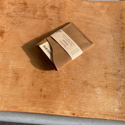 Leather Card/Coin Wallet Walnut ‘Outline Wallet’ Leather Wallet (various colours available) homeware shops bristol gift shops bristol The Hide Ranger