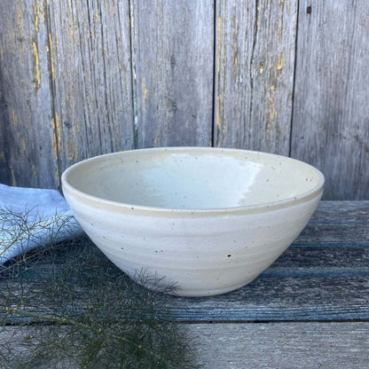 Handmade Bowls Snowdrop White Large tall bowl (5 colour options) homeware shops bristol gift shops bristol The Village Pottery