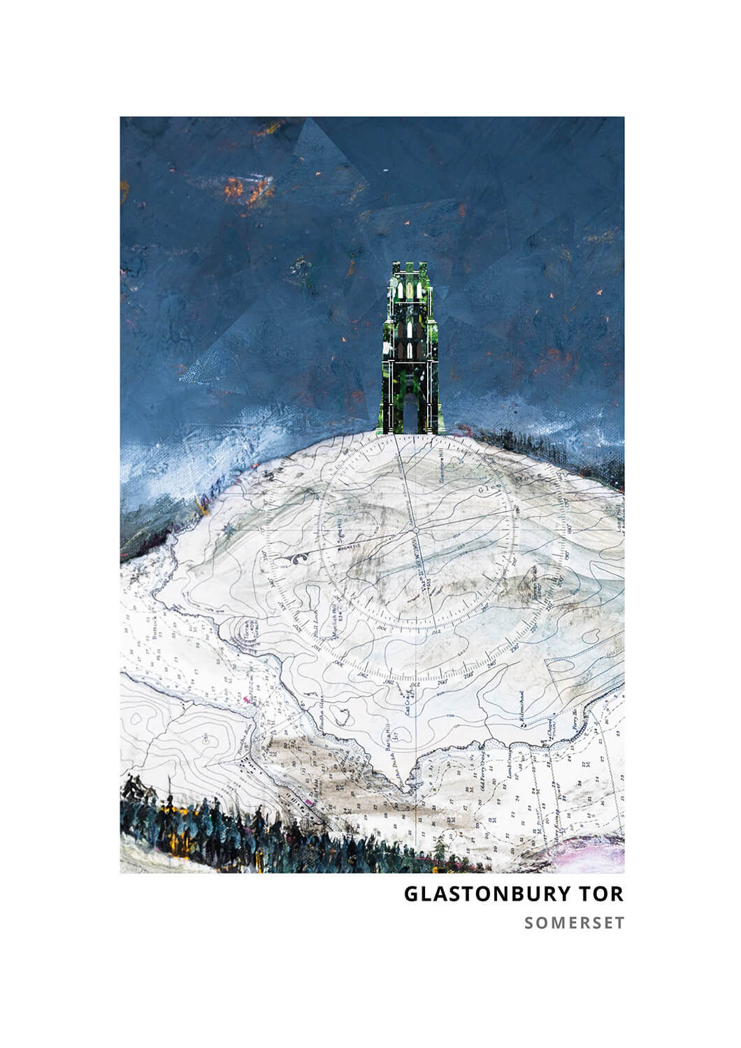 South West Greetings Card Glastonbury Tor South West Themed Greeting Cards (Various Designs) homeware shops bristol gift shops bristol Vicki Shortt