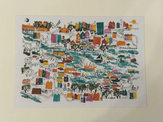Postcard A Wild Swan Prince in Hotwells, Postcard Postcards of Bristol Scenes (various designs) homeware shops bristol gift shops bristol Victoria Wilmott