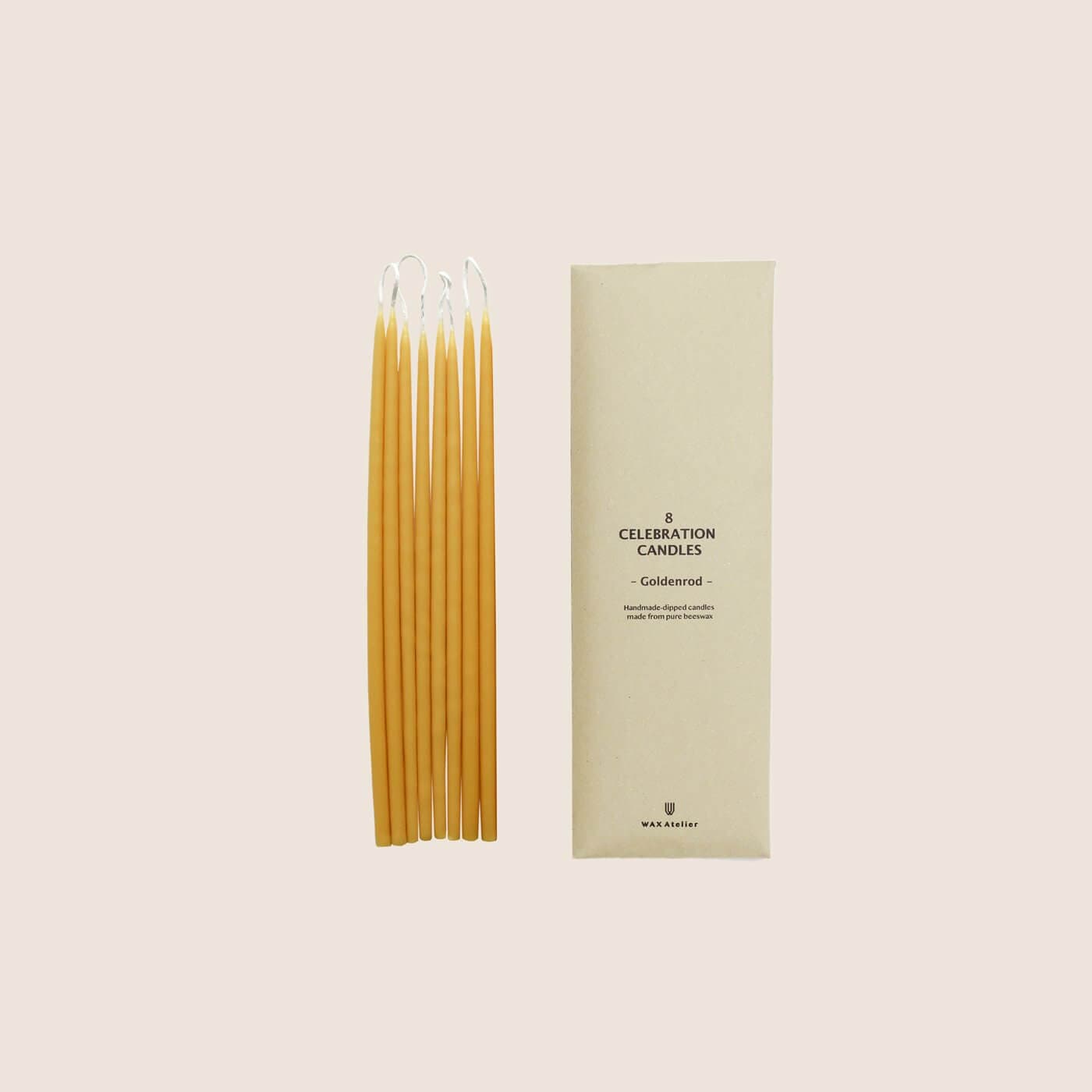 Golden Rod Hand Dipped Beeswax Celebration Candles - 5 Colours homeware shops bristol gift shops bristol Wax Atelier