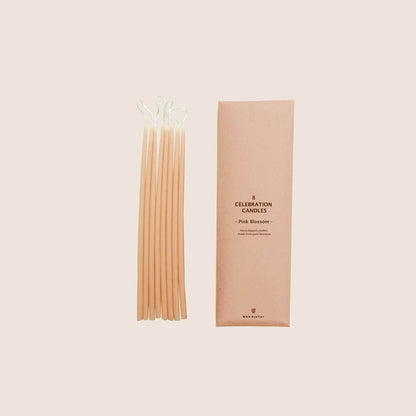 Peach Blossom Hand Dipped Beeswax Celebration Candles - 5 Colours homeware shops bristol gift shops bristol Wax Atelier